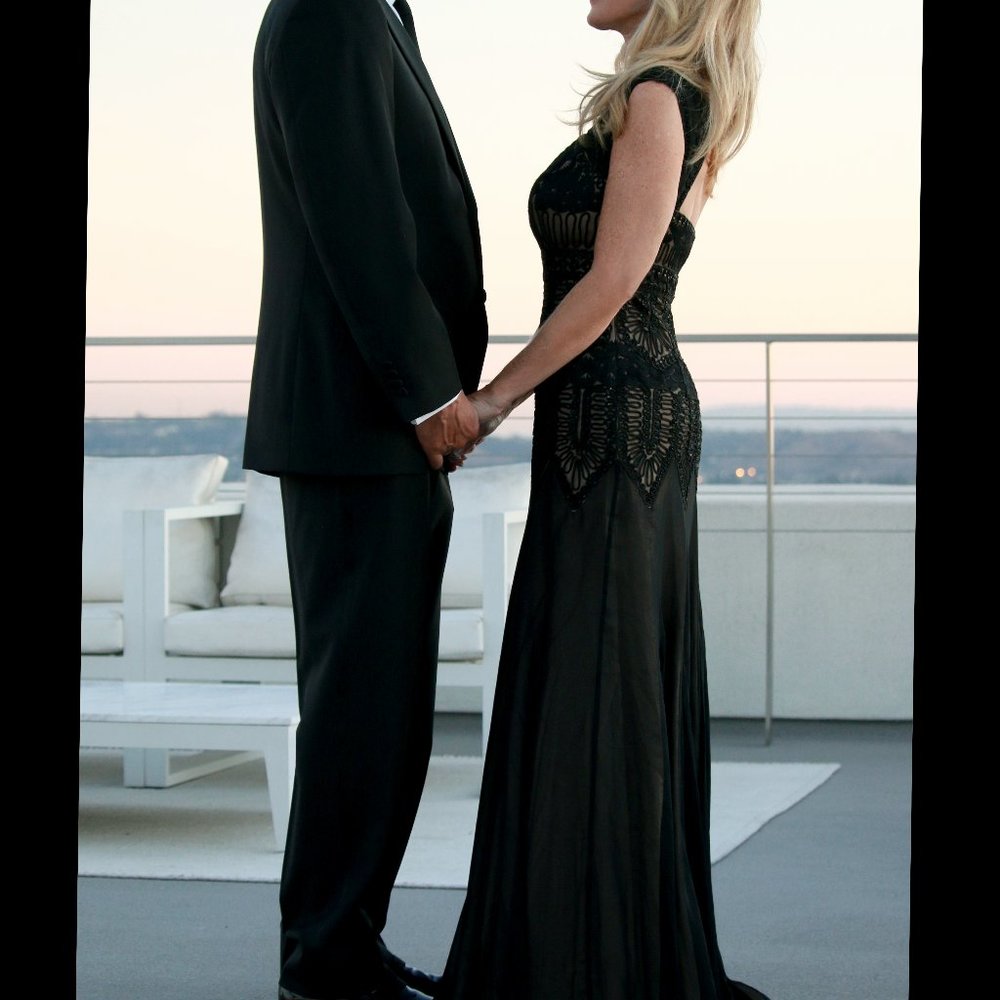 Sue Wong Nocturne Stunning Black Gown Size 2